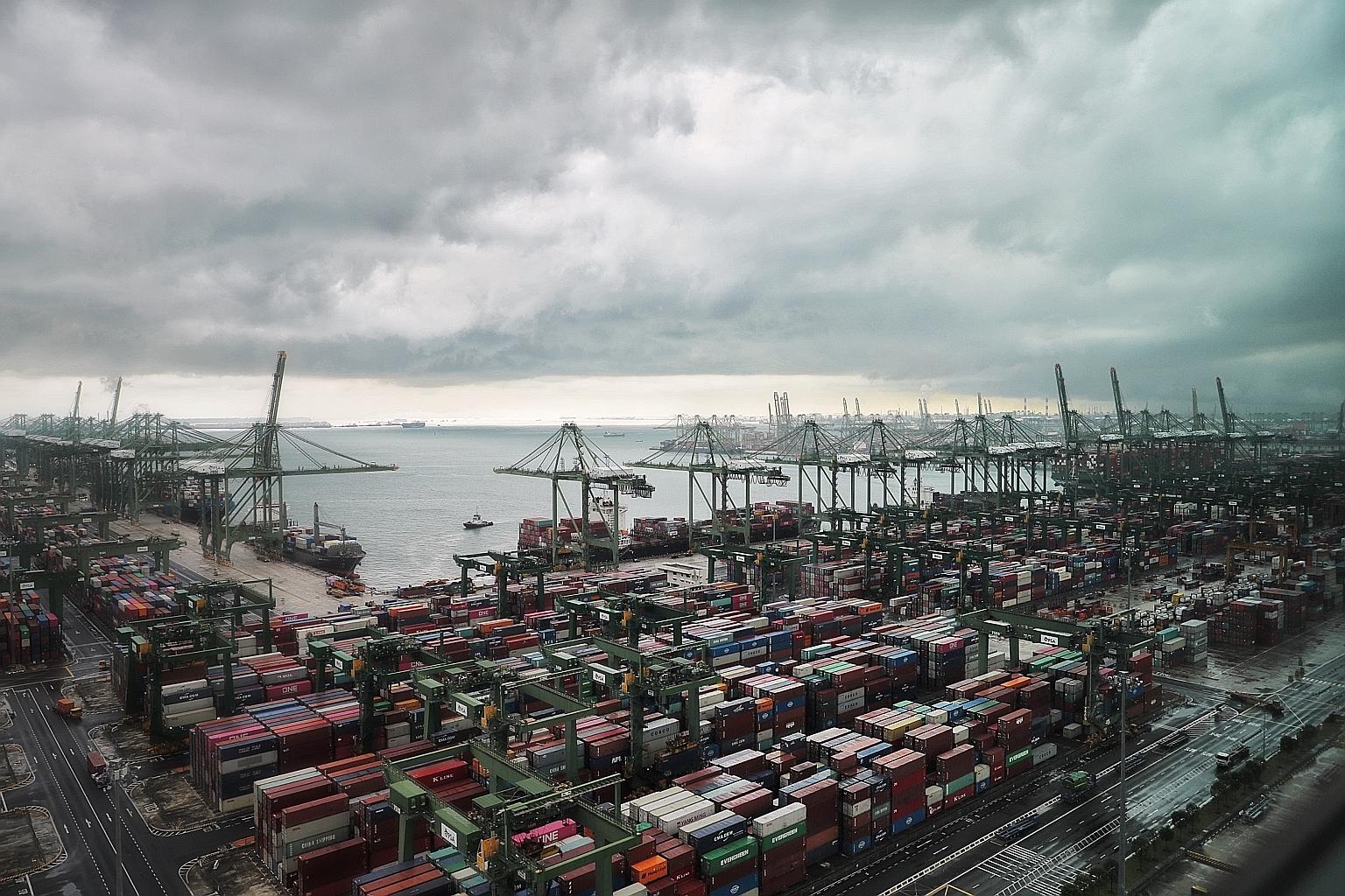 Singapore's port activities have not been as severely impacted by Covid-19 as its aviation sector, with shipyard activities rebounding to 70 to 80 per cent of pre-Covid-19 levels within two months. A reduced workforce, however, still keeps it from re