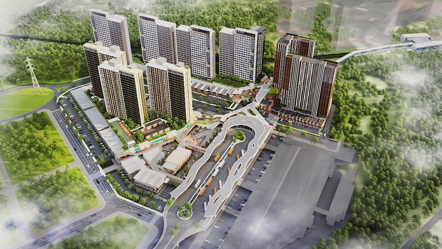 An artist's impression of the transit-oriented development. PHOTO: SINAR MITBANA MAS