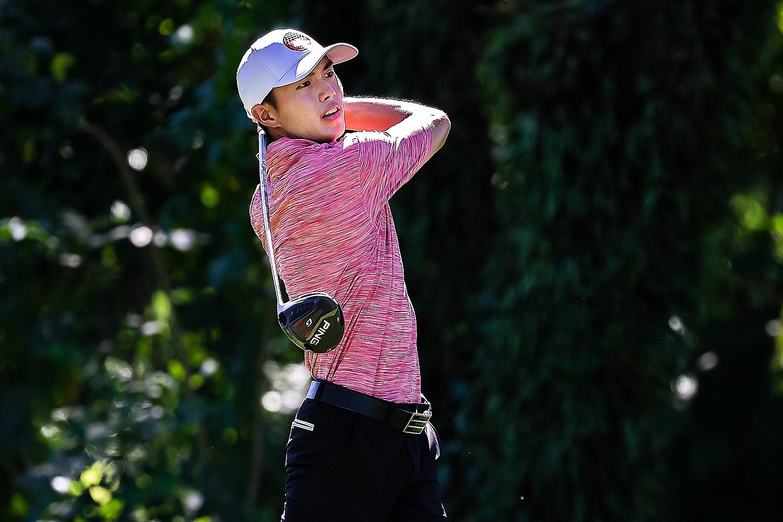 Singapore golfer James Leow is hoping to achieve success at the SEA Games, Asian Games and Eisenhower Trophy over the next two years before embarking on a professional career on one of the Tours in the United States. PHOTO: ANDY CHUA