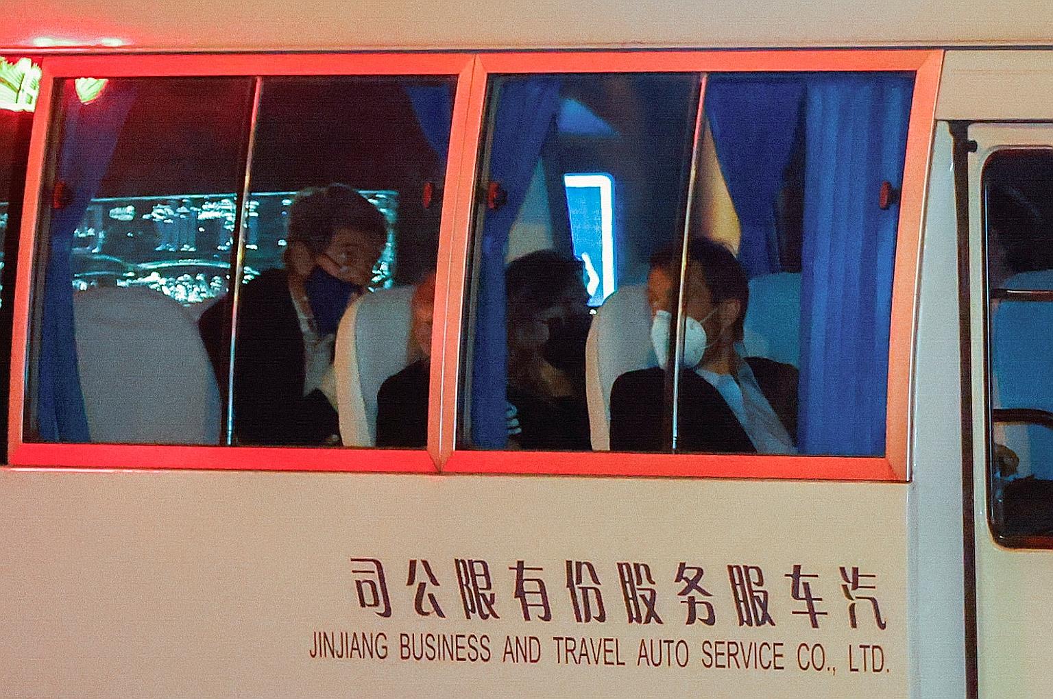 A vehicle with US climate envoy John Kerry arriving at a state guest hotel in Shanghai, during his visit to China on Wednesday. Chinese and US officials are expected to discuss environmental challenges, as well as the upcoming United Nations-led clim