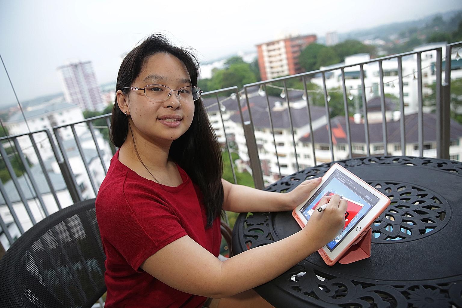 Ms Angie Ng, 18, has a place at Tsinghua University in Beijing, where she will pursue a degree in visual communication design or information design. Ms Ng's mother says she prefers her to go to Tsinghua physically once she is vaccinated against Covid