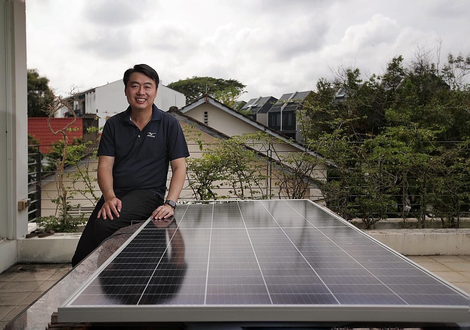 After Mr Chong Chieh Tseng installed solar panels on the rooftop of his home and saw the benefits, he was inspired to do more. He quit his job as an engineer and set up his own firm, Energy Lite, to offer solar power to commercial and industrial buil
