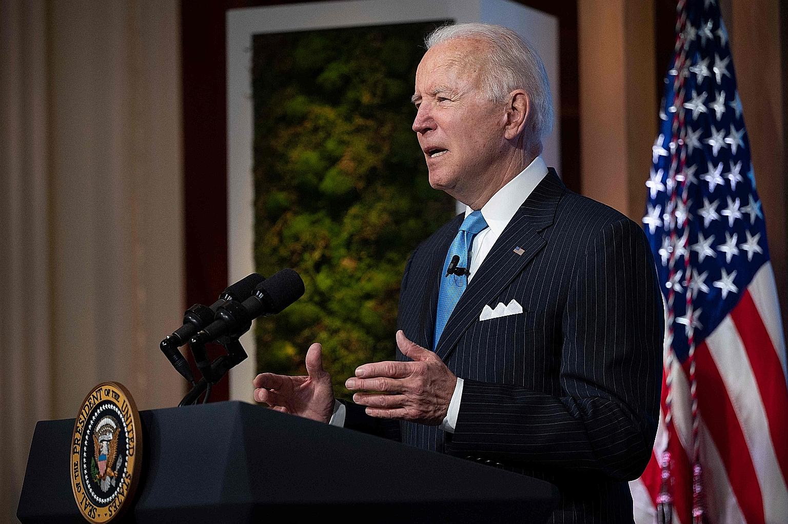 US President Joe Biden's administration is proposing a US$2 trillion (S$2.7 trillion) infrastructure and jobs package to tackle climate change and transform America's economy.