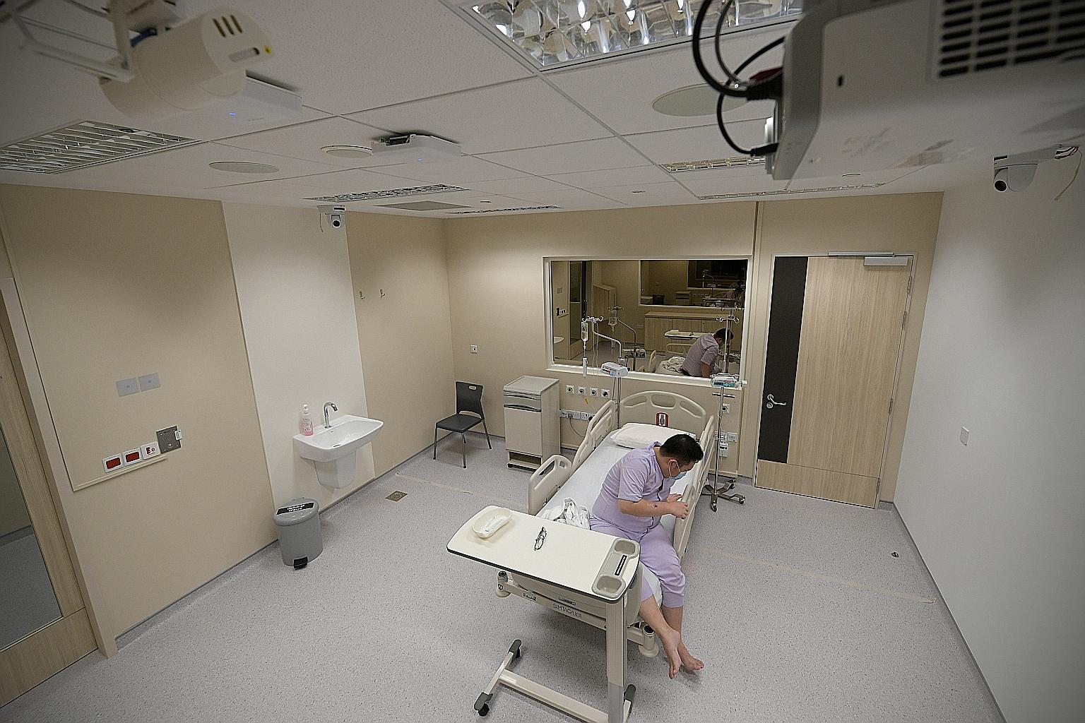 As a patient leaves the bed, thermal cameras installed in the patient's room will send an alarm to the nurses' station. There are plans to deploy the system in all single-bed and isolation rooms at TTSH by the year end.