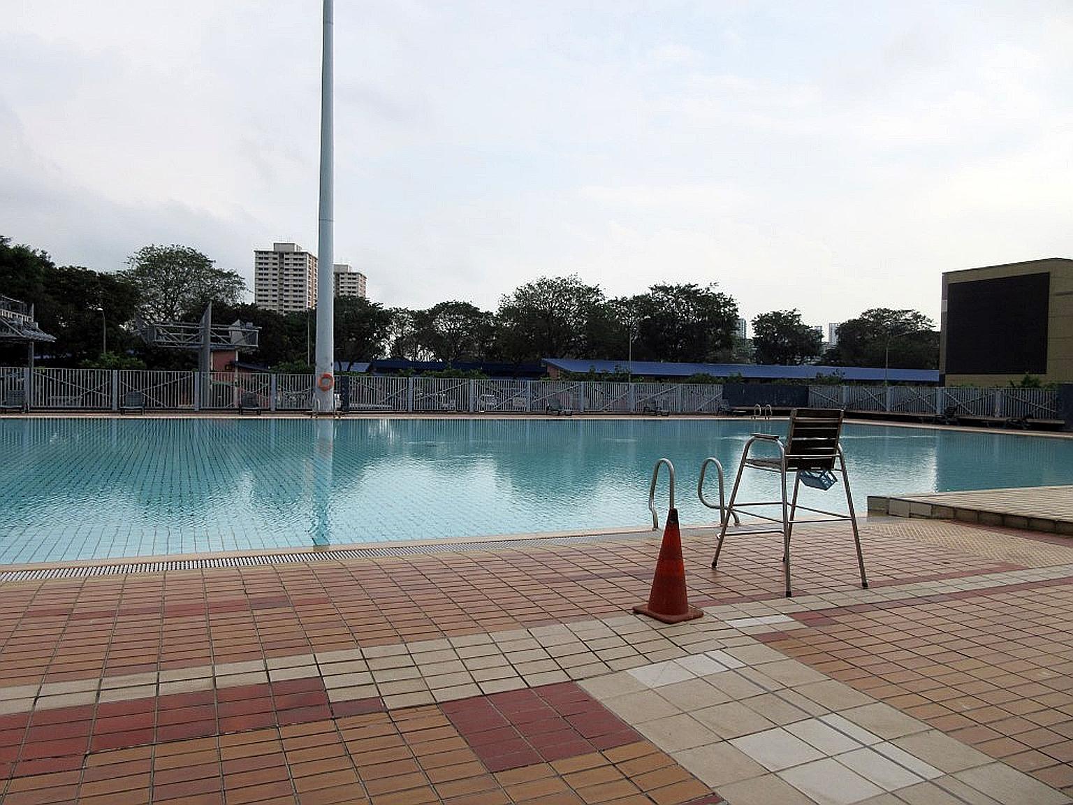 Six-year-old Sherlyn Ler died following an incident at the teaching pool of the Kallang Basin Swimming Complex (above). The girl's father is seeking damages for alleged negligence and failure to ensure reasonable safety at the swimming pool facilitie