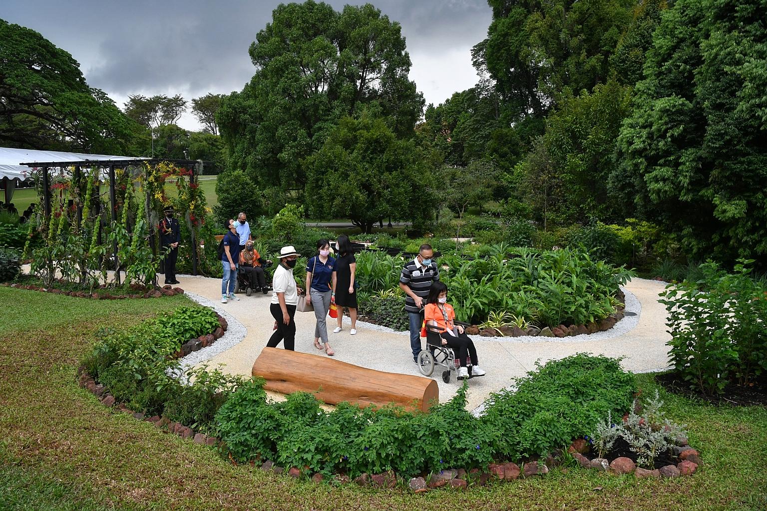 Although the main building of the Istana will not be open to the public during the Combined Istana Open House on May 13, visitors can explore the new Inclusive Garden, which features paved paths that are at least 1.5m wide, making them wheelchair-acc