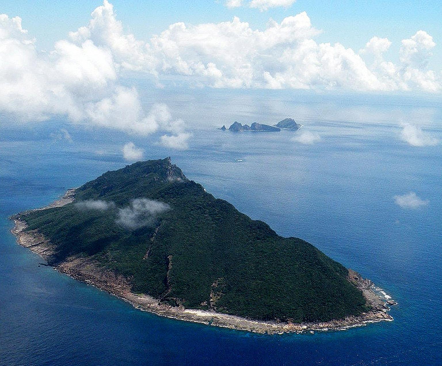 The Senkaku/Diaoyu islets in the East China Sea.