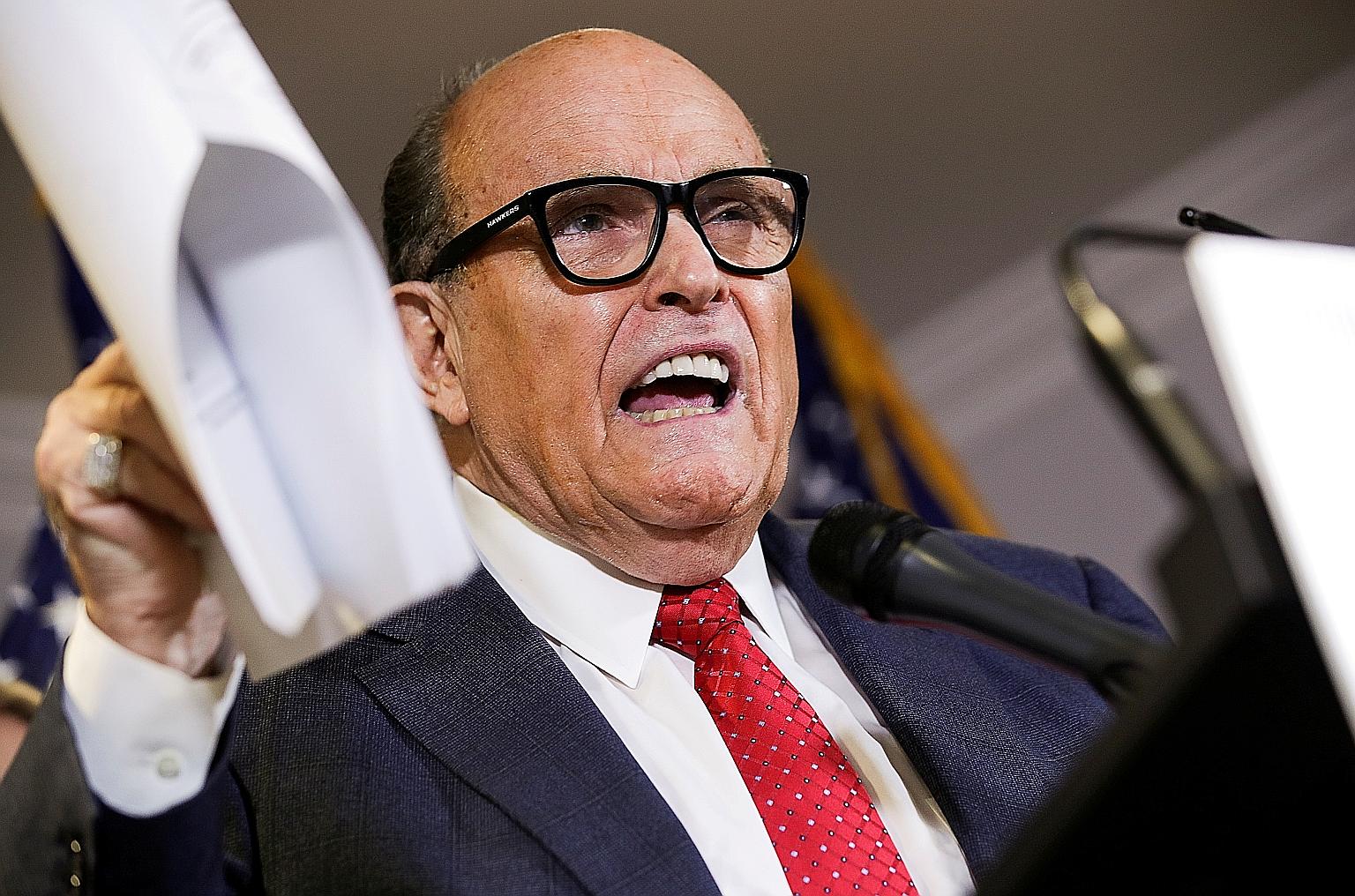Federal agents raided Mr Rudy Giuliani's home and office this week, seizing his phone and other electronic devices.