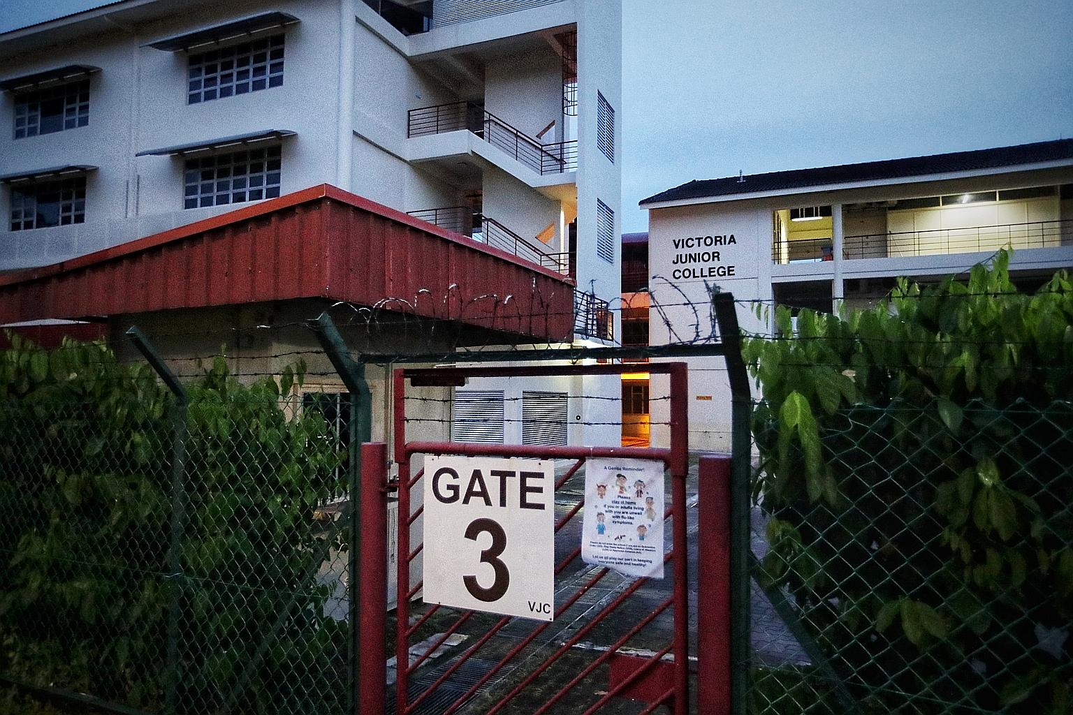 Victoria Junior College has thoroughly cleaned and disinfected the school premises, said MOE. Some 2,200 students, staff and vendors of the school, as well as visitors, will be swabbed for Covid-19 as a precaution.