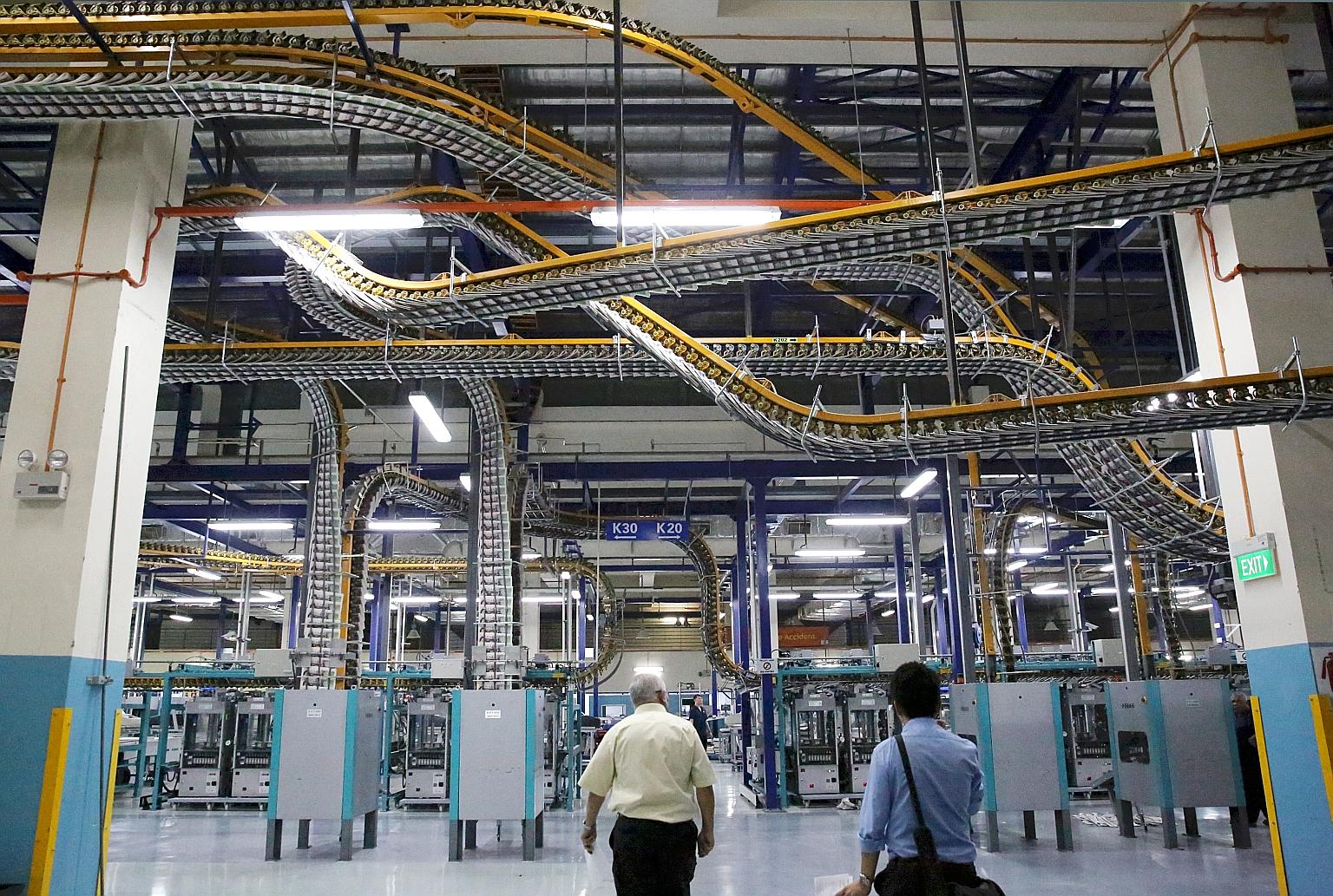 Singapore Press Holdings' Print Centre in Jurong. The Newspaper and Printing Presses Act imposes restrictions on the ownership and control of local newspaper companies. PHOTO: SHIN MIN DAILY NEWS