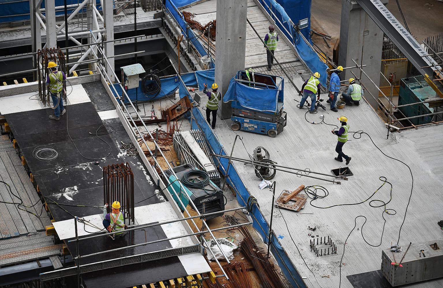 Construction, marine and process companies hit by restrictions limiting the inflow of migrant workers from countries with high numbers of Covid-19 infections will receive higher foreign worker levy rebates, and they can use these to bring in workers