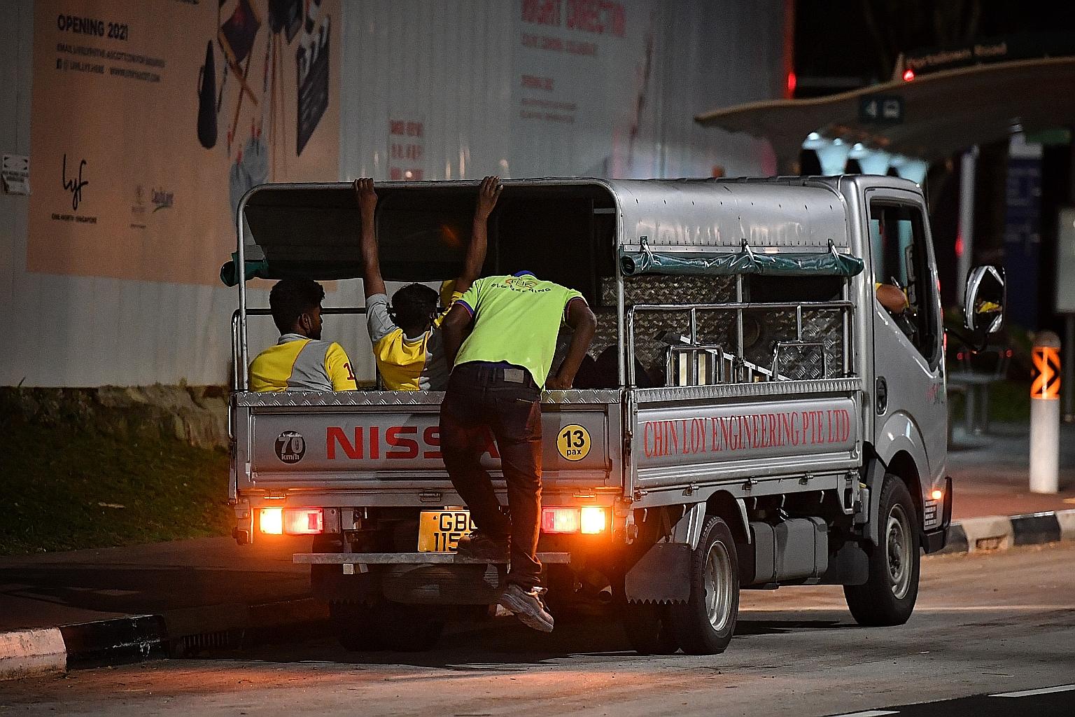 Members of the House suggested various solutions to address the issue of migrant workers being ferried in lorries and goods vehicles yesterday. Some suggested tapping underutilised tour buses, while another proposed mandating that workers be transpor