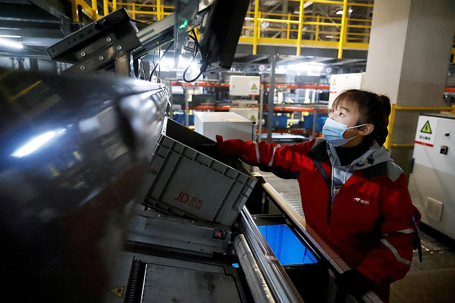 JD.com's Beijing logistics centre.