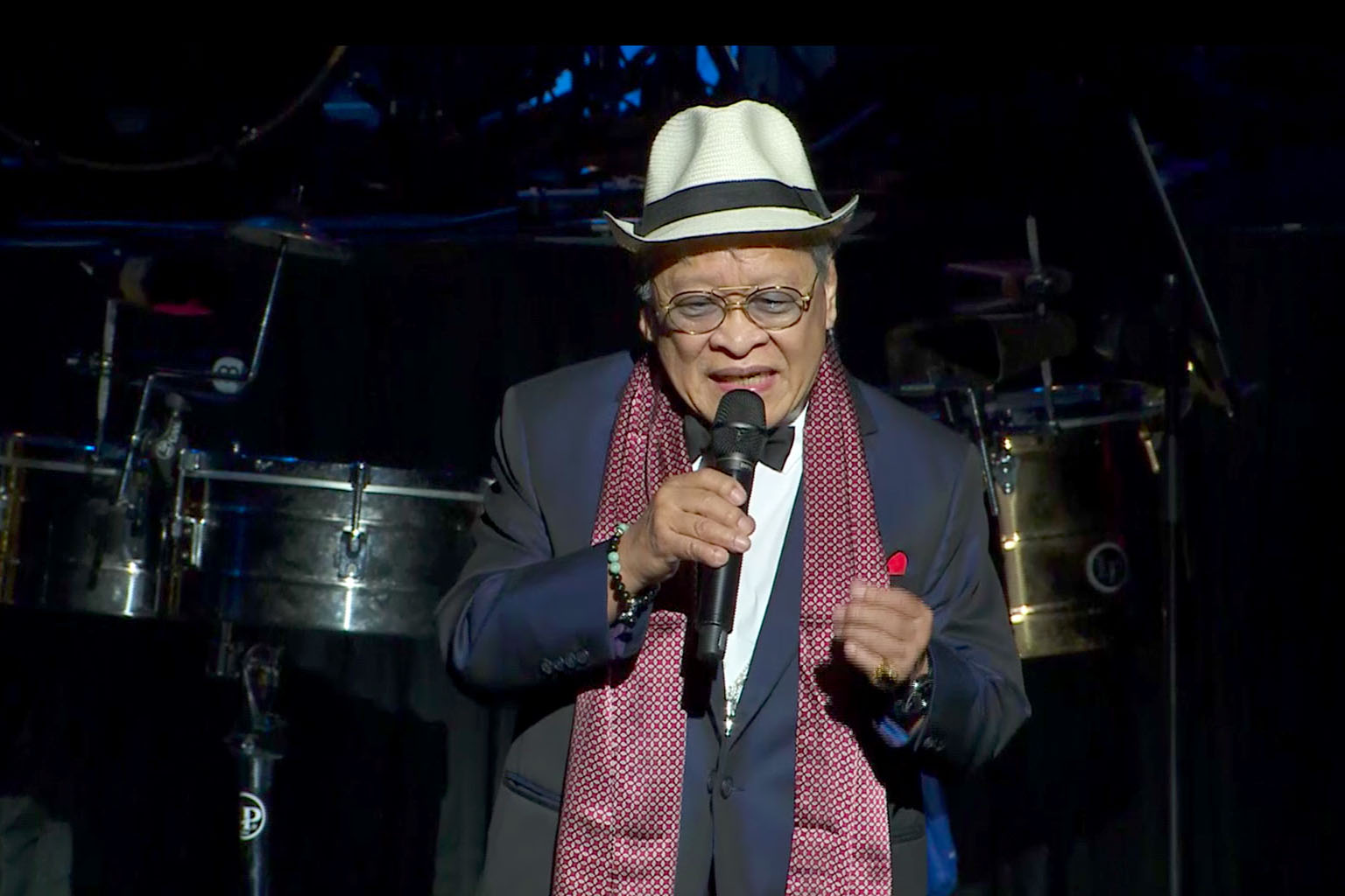 Local jazz legend Louis Soliano commanded the stage last Friday with a rich and low bass-like voice that belied his diminutive figure.