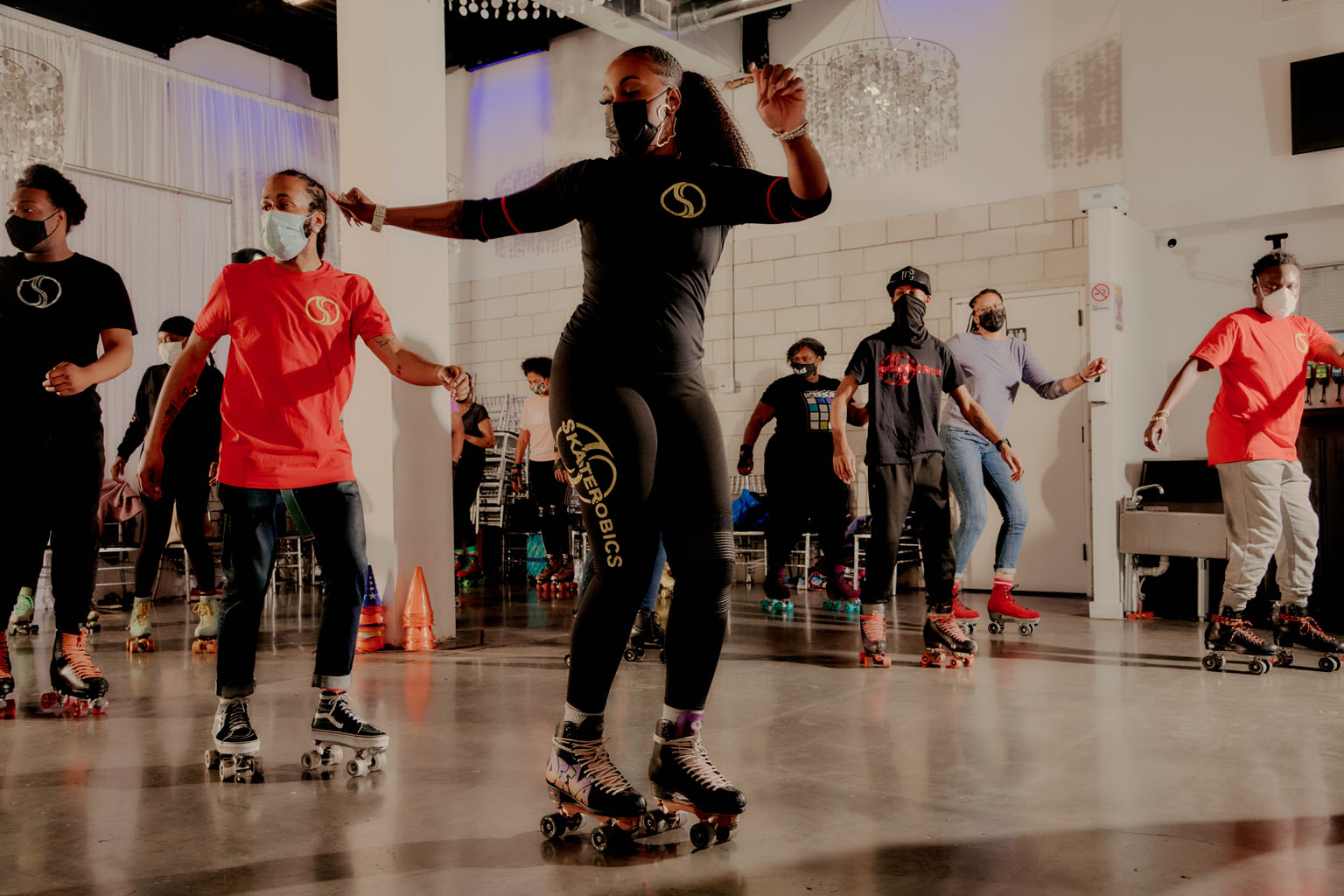 A recent Skaterobics class in Queens Village, New York. 