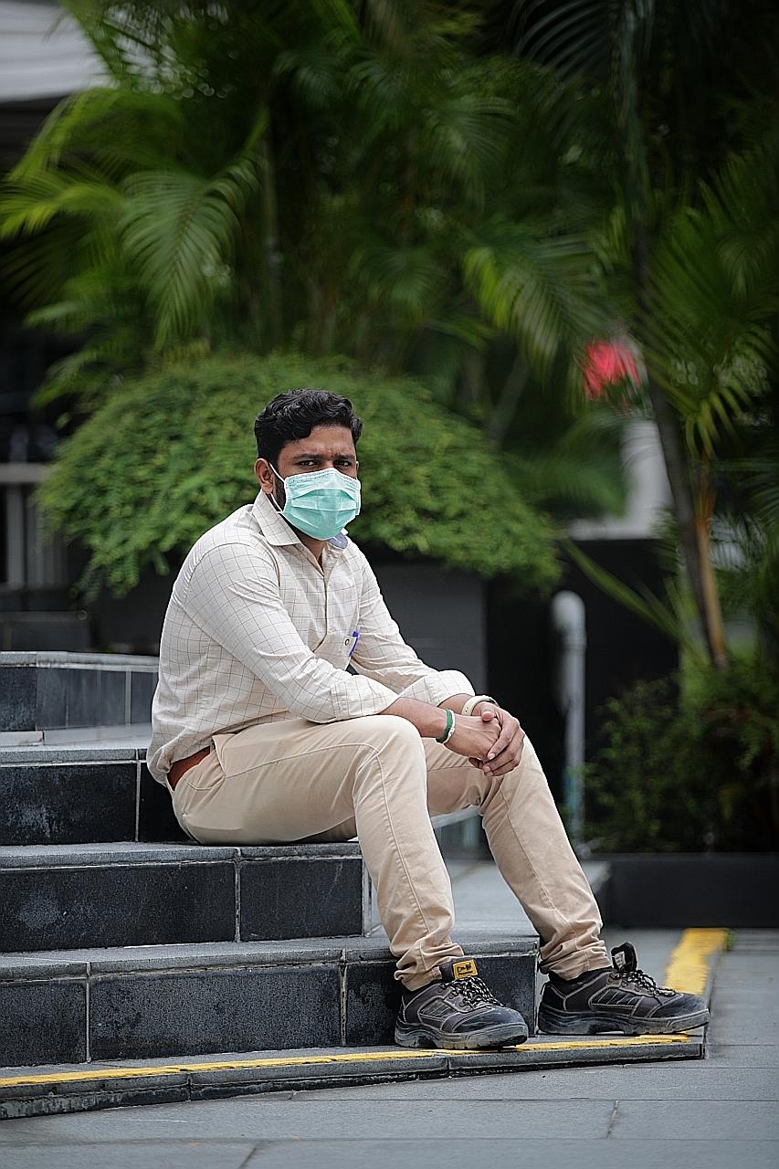Indian worker Rajadurai was confined to his dormitory for almost four months last year when Covid-19 cases in dorms here surged. Once he was allowed to leave the dorm, he asked to go back to India for his wedding. He got married last October, and ret