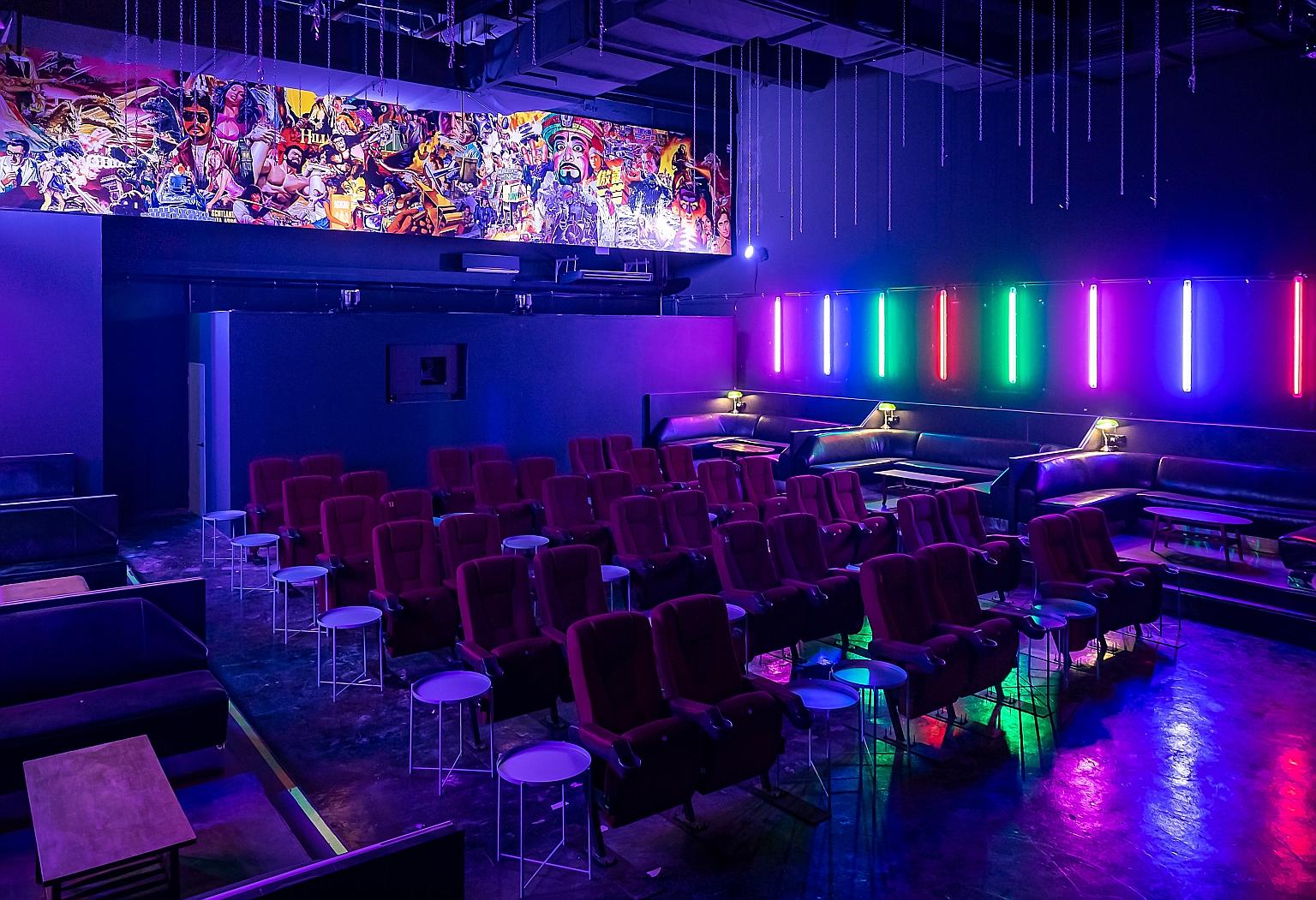 The Neon Room at Projector X: Riverside, the independent cinema's pop-up at Riverside Point. It will be shuttered until June 13.