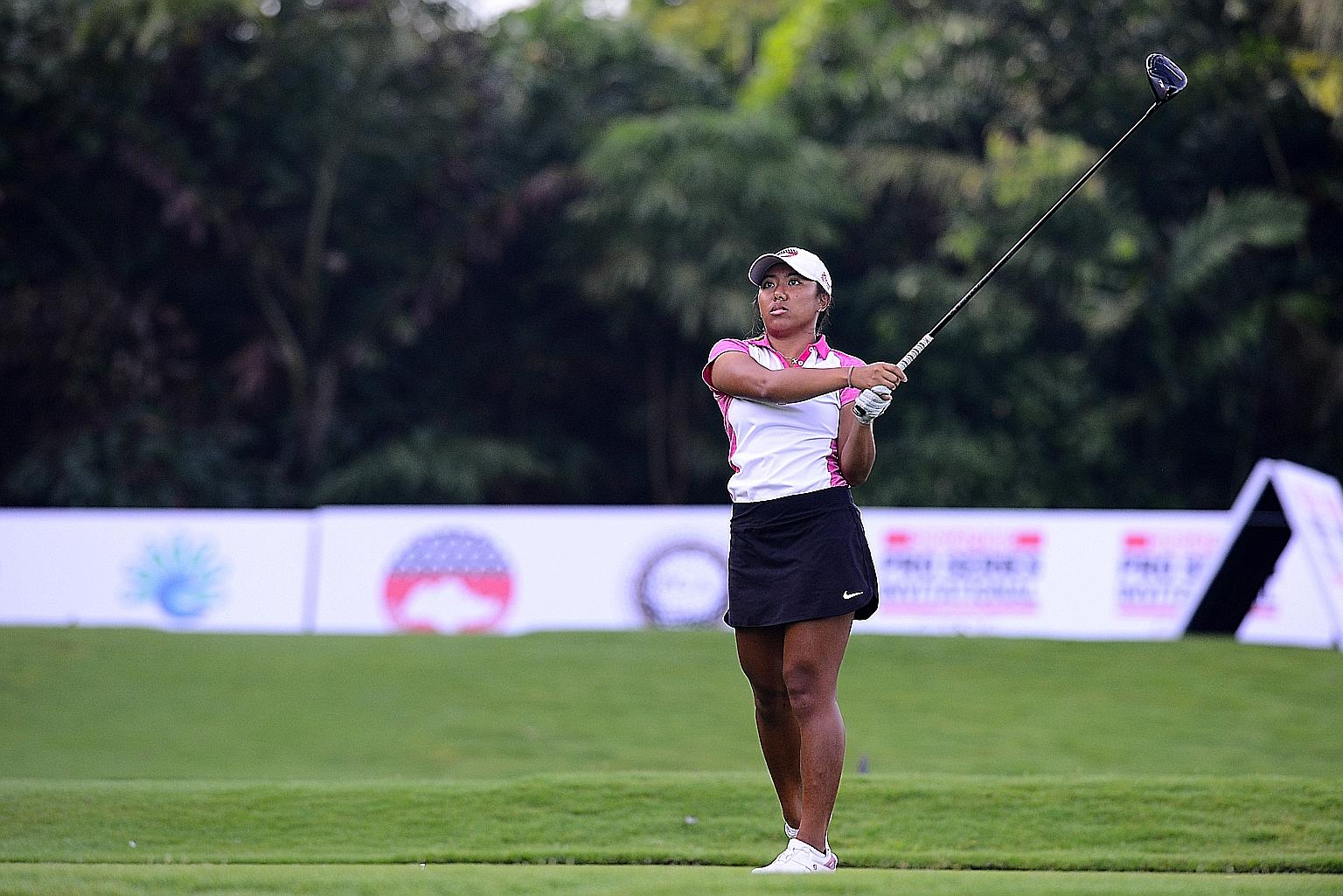Aloysa Atienza is one of 45 golfers to be selected for the high-performance programme as she aims to move from the Singapore Golf Association's development squad to the national team. PHOTO: SINGAPORE GOLF ASSOCIATION
