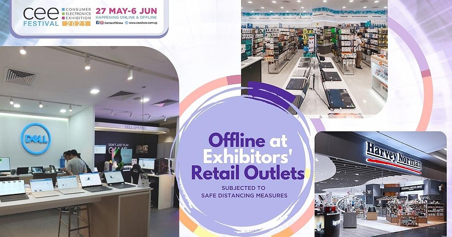 The Consumer Electronics Exhibition Festival will be held on the exhibitors' e-shop as well as offline at their retail outlets. PHOTO: SINGEX-SPHERE HOLDINGS