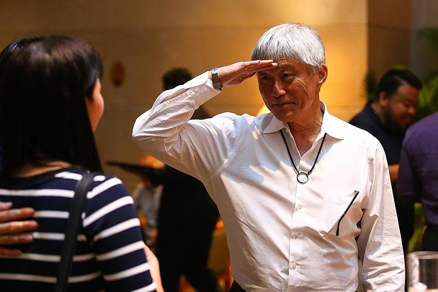 Edwin Lee at the SNOC's annual general meeting in 2016. He was the organisation's treasurer as well as Singapore Olympic Foundation director, and president of the Singapore Taekwondo Federation and Chinese Swimming Club. PHOTO: SINGAPORE NATIONAL OLY