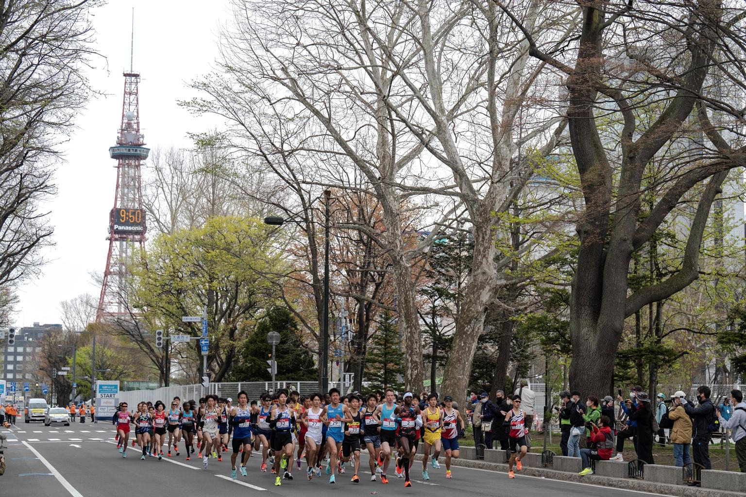 Athletes competing in a half-marathon earlier this month in Sapporo, where the Olympic marathon will be held from Aug 7-8. Games organisers had moved events like the marathon to the city as it will be cooler than Tokyo.