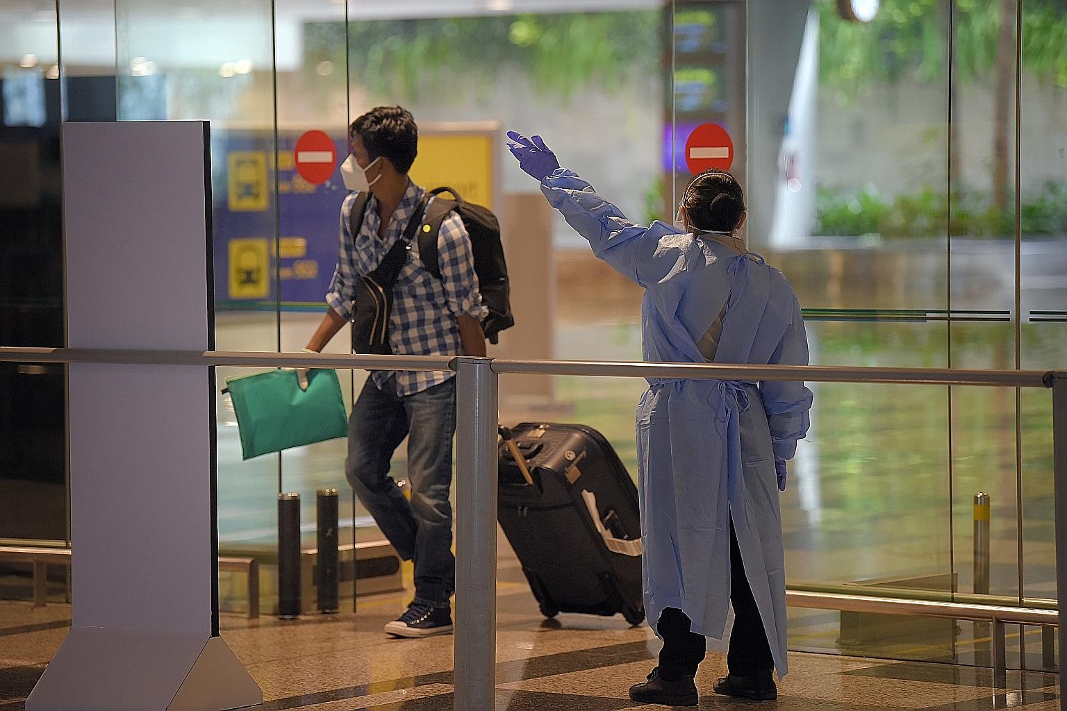 Singaporeans and permanent residents returning to the Republic now have to present a valid negative Covid-19 polymerase chain reaction test taken within 72 hours before their departure. ST PHOTO: MARK CHEONG