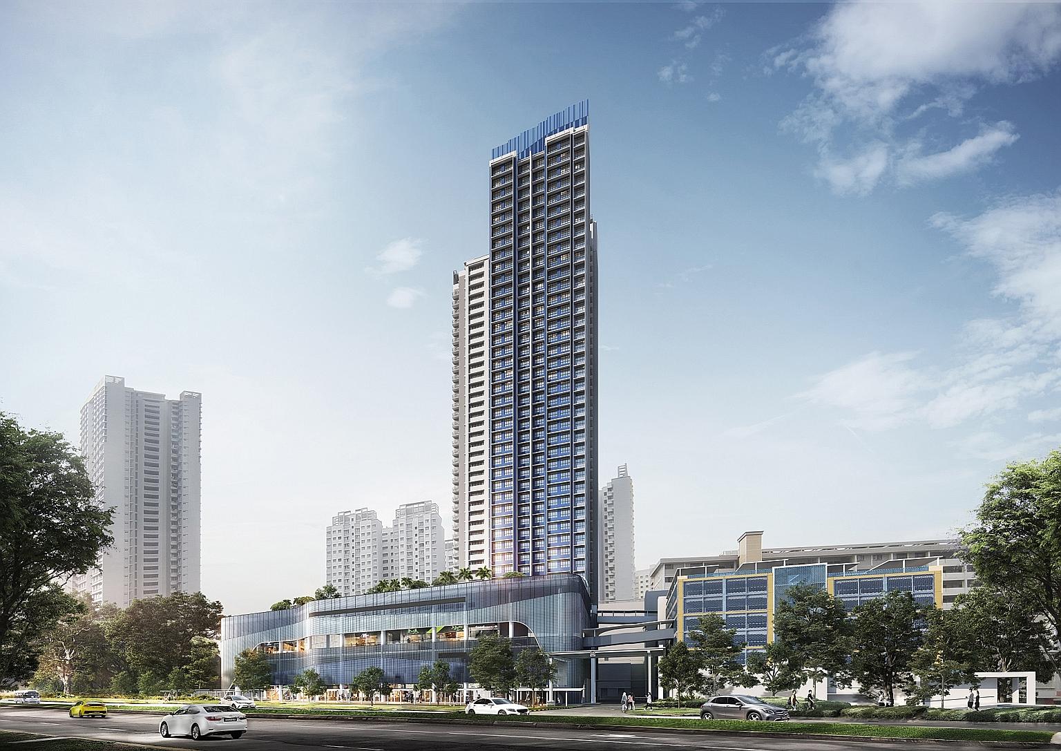 Prices for Telok Blangah Beacon's four-room flats, which are within walking distance of Telok Blangah MRT station, range from $602,000 to $710,000. PHOTO: HDB