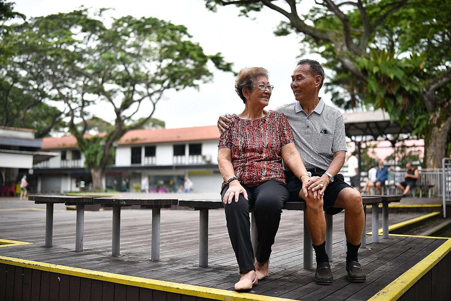 Mr Eric Chua, an MP for Tanjong Pagar GRC, says he is keenly aware of how residents feel about moving out of Tanglin Halt. He is planning a documentary that captures the charm of the estate. Madam Leong Mei, 76, with her husband, Mr Yee Kong Hoi, 82,