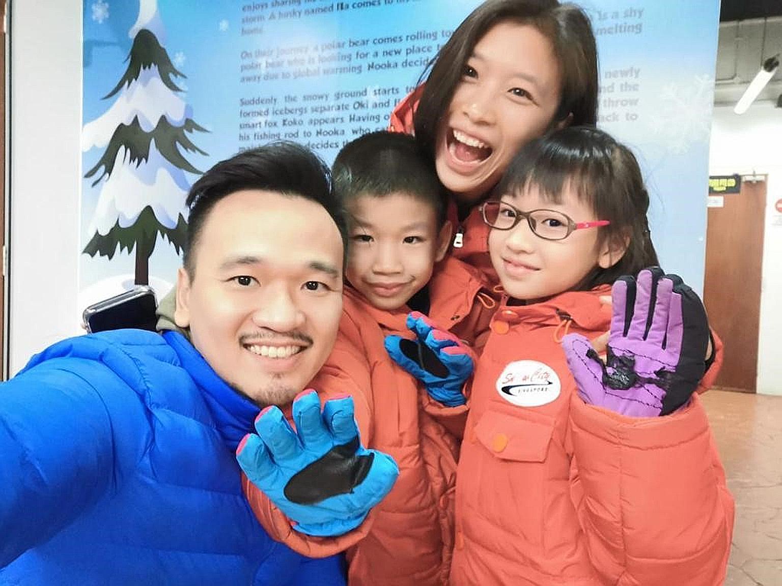 Pastor Mak Zhe Hao and his wife Cheng Wenshan, seen here with their two children, felt they wanted to help other children, and not just by donating money to charities. Last year, they thought the timing was right as their children were a little older