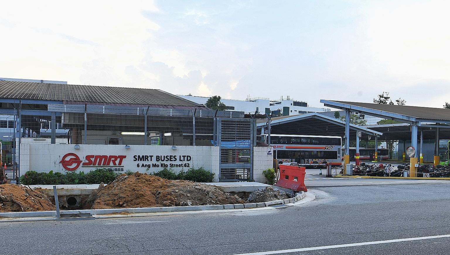 A stop-work order has been issued to the Automotive Services commercial repair centre at Ang Mo Kio Depot. According to an alert issued by the Workplace Safety and Health Council yesterday, the technicians were working under a bus which was raised us