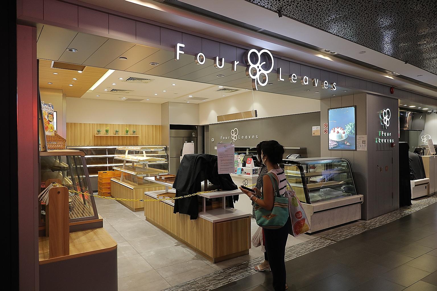 A professional disinfection company was engaged on Monday to deep-clean and disinfect the Four Leaves outlet (above) at Ion Orchard. The place has been shut till further notice as a precautionary measure. The Four Leaves' AMK Hub outlet where the inf