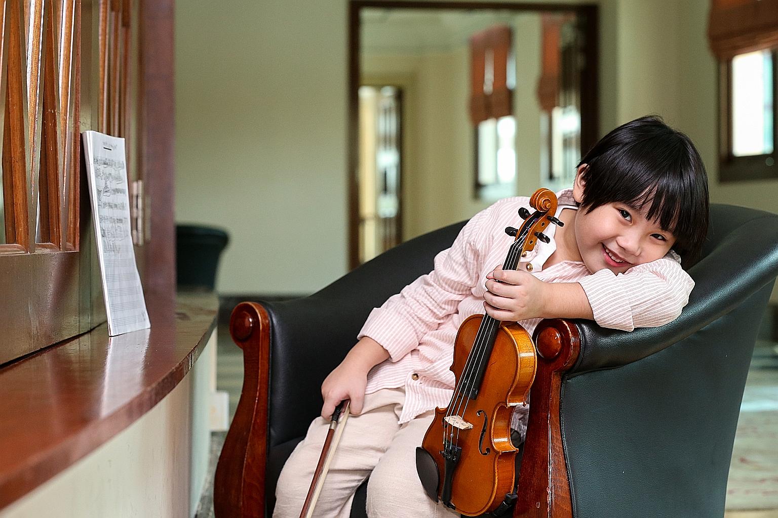 Travis Wong, who is now six, has perfect pitch and can easily play a tune after listening to it. It is not known if he is the youngest to get distinction in the Grade 8 violin exam as the Associated Board of the Royal Schools of Music started noting down