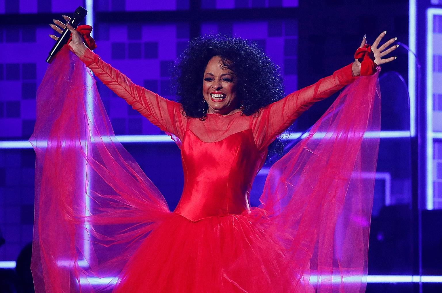 Diana Ross at the Grammy Awards in February 2019.