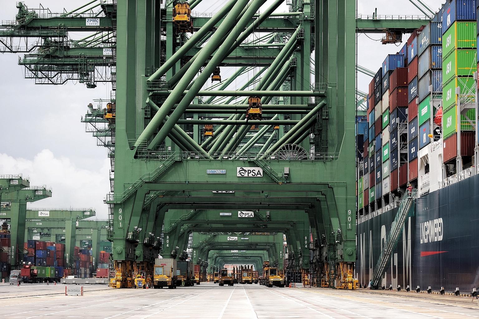 The Port of Singapore has bounced back after port closures overseas, shipping delays and a global container shortage saw container throughput here fall by 0.9 per cent for the whole of last year. In addition, five maritime firms here either expanded