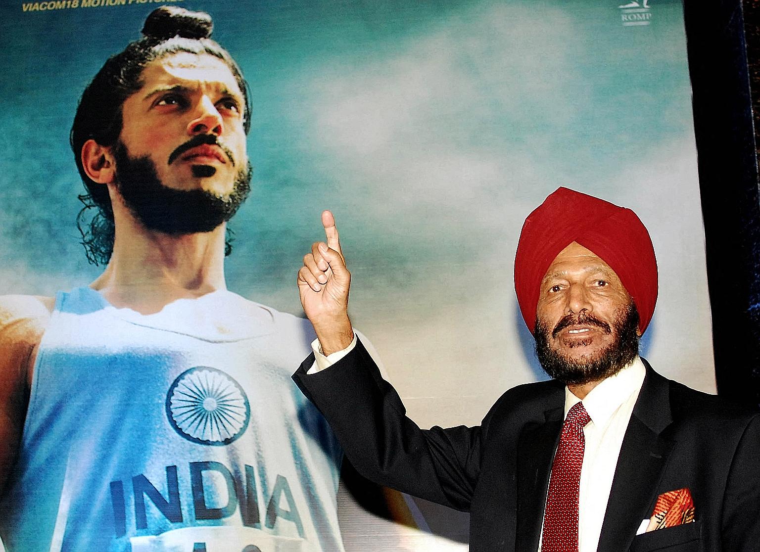 Milkha Singh at the theatrical and music launch of his life story, the Bollywood film "Bhaag Milkha Bhaag" on June 19, 2013.