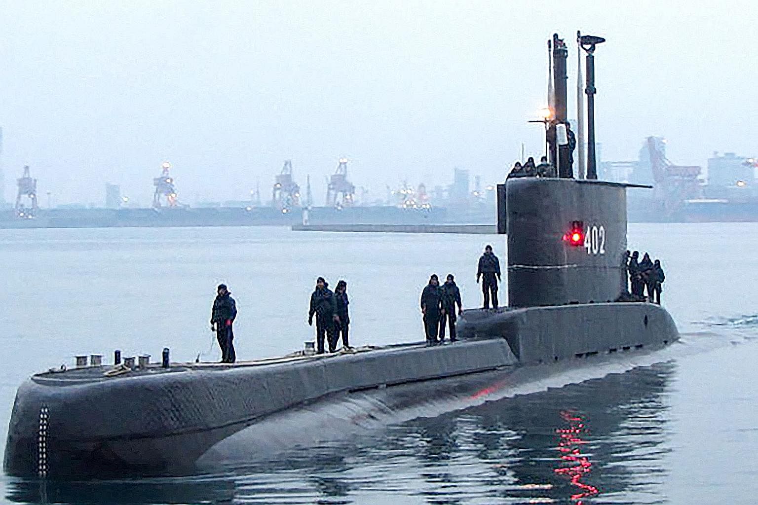 Left: An undated photo of the Indonesian submarine KRI Nanggala 402, whose crew of 53 perished after it sank in April. Below: One of the Republic of Singapore Navy's four advanced, custom-built Type 218SG submarines, to be delivered from next year.