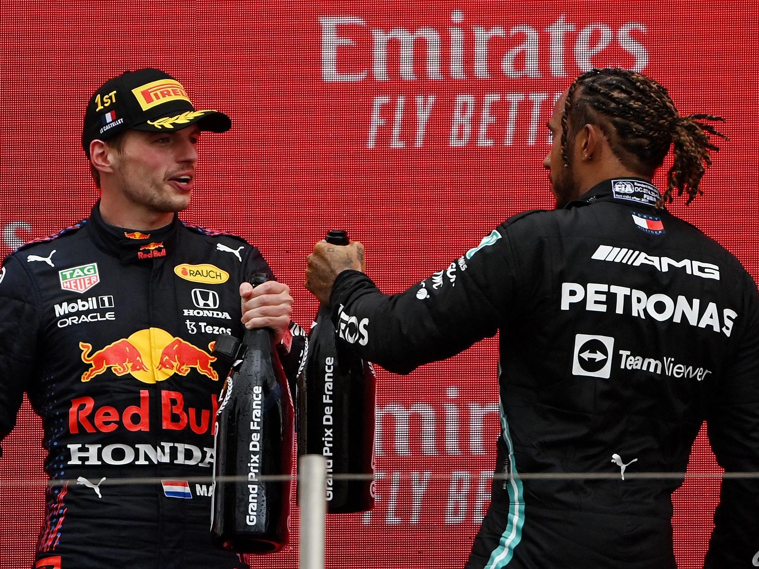 With Sunday's French Grand Prix triumph, Red Bull driver Max Verstappen now has three wins this season as does Mercedes driver Lewis Hamilton.