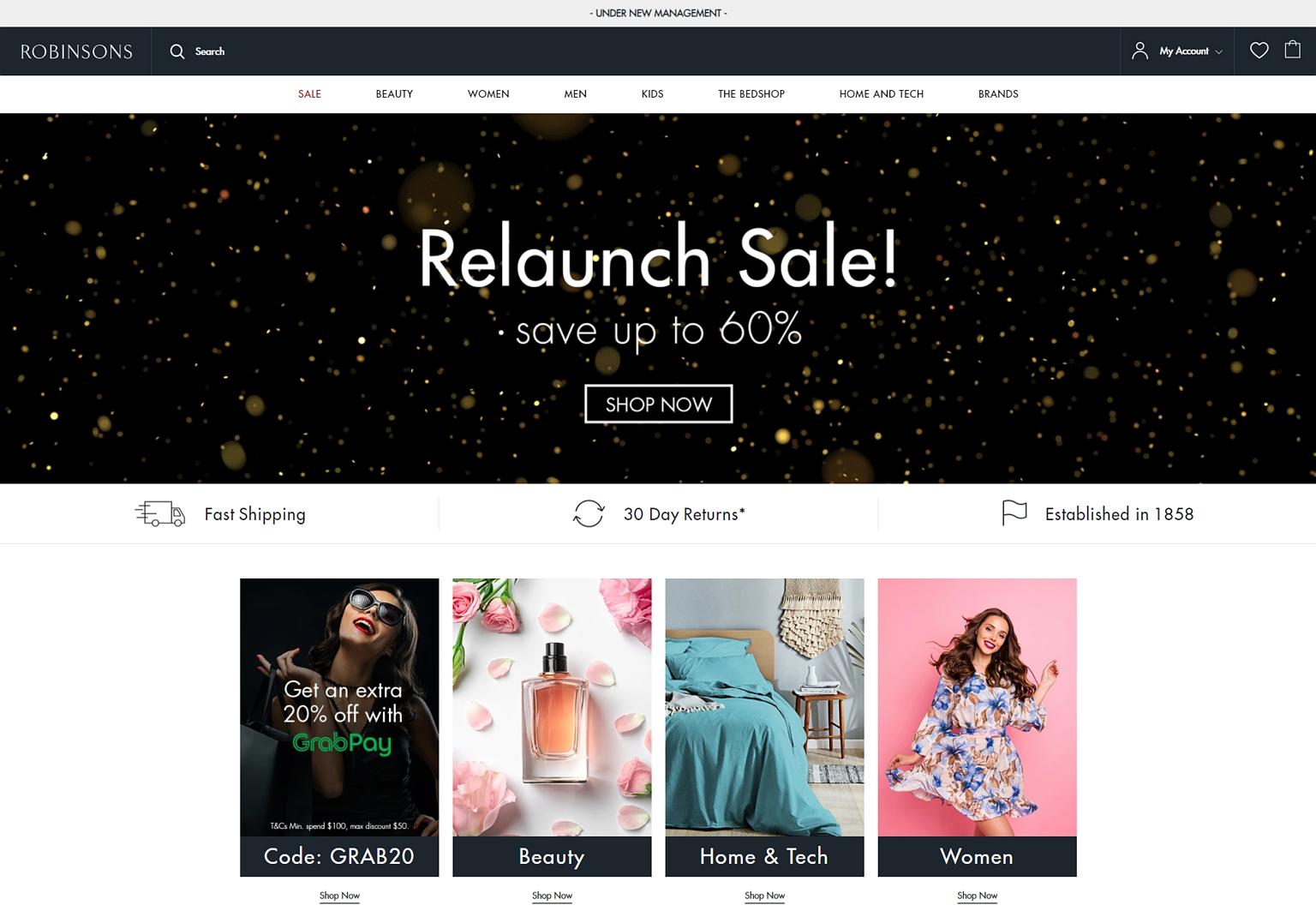 More than 50 brands from the former Robinsons will be on the online store (left). There will also be new brands in the home and lifestyle department, such as high-quality bed linen (above) from Robinsons' parent company Canningvale.