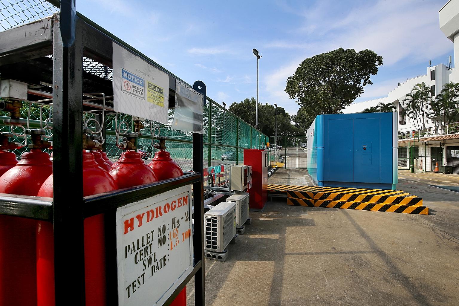 SP Group's zero-emissions building powered by green hydrogen in Woodleigh Park in 2019. The feasibility study had concluded that given Singapore's limited renewable energy resources, it is challenging for the country to produce green hydrogen at scal