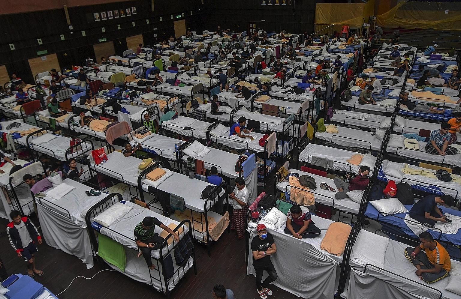 Patients at a Covid-19 Low Risk Quarantine and Treatment Centre in Malaysia's Kelantan state late last month. One major worry for the Malaysian authorities is the spike in Covid-19 infections among younger people. As at June 1, a total of 82,341 case