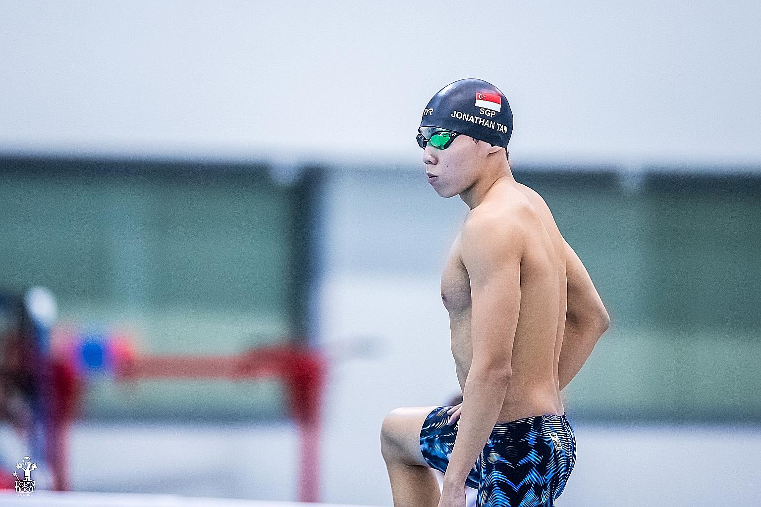 Jonathan Tan met the Olympic B cut in the men's 50m, 100m, 200m freestyle. He was one of seven national swimmers to do so but none cleared the A cut that earns direct qualification.