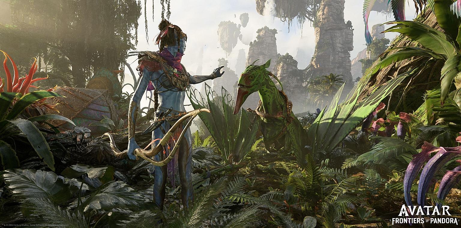 The trailer (left) for French video game giant Ubisoft's new game, Avatar: Frontiers Of Pandora, which is a tie-in with the Avatar movie sequel.