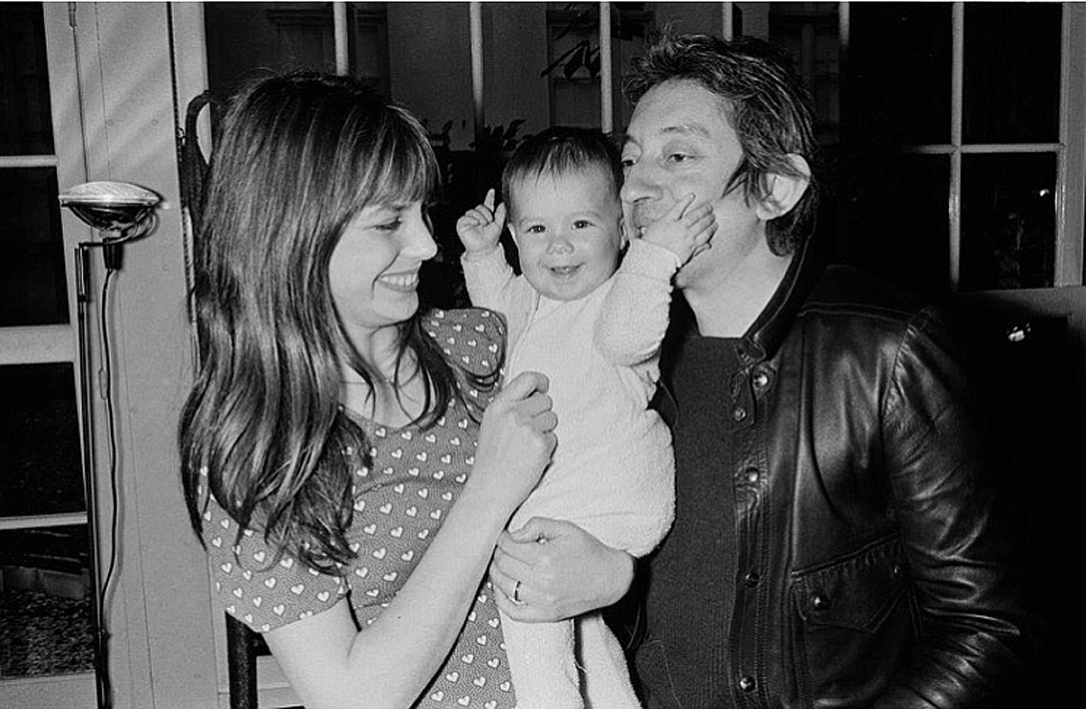 In an undated old photograph, English singer-actress Jane Birkin is seen with her partner, the late French singer-songwriter Serge Gainsbourg, and their daughter Charlotte, who directed a documentary, Jane, based on her mother's life. It will premier