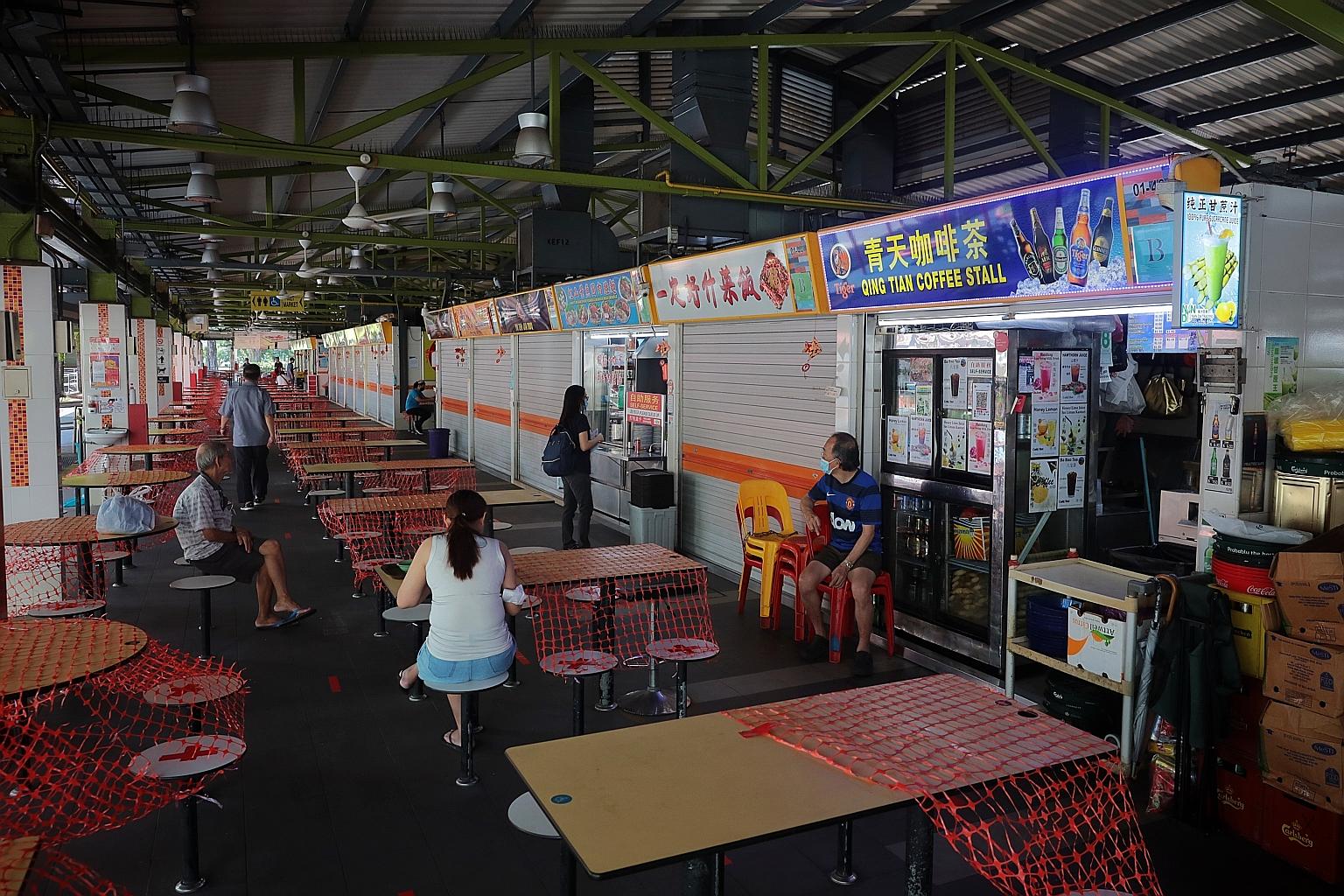 There are currently 24 active clusters, with the largest linked to the market and hawker centre (above) at 115 Bukit Merah View.