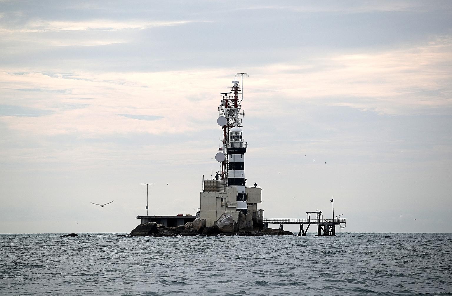 The planned development at Pedra Branca includes reclaiming about 7ha of land. Reclamation works will be carried out within 0.5 nautical mile of Pedra Branca and in Singapore territorial waters. ST FILE PHOTO