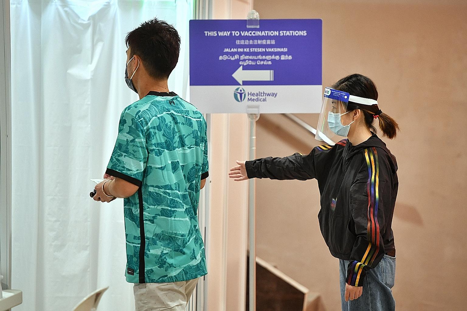 About 2.2 million people are fully vaccinated now, the Health Ministry said yesterday in an update. ST PHOTO: CHONG JUN LIANG