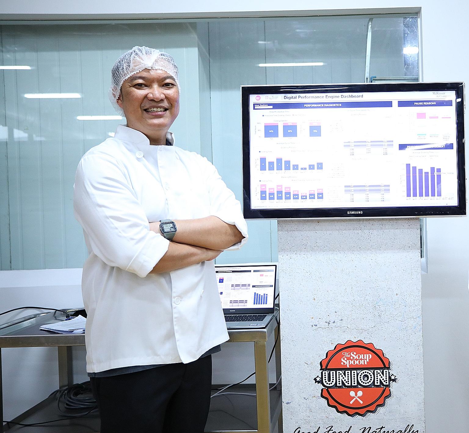 Mr Francis Pang's role at F&B firm SouperFoods now includes collecting data from Internet of Things devices.