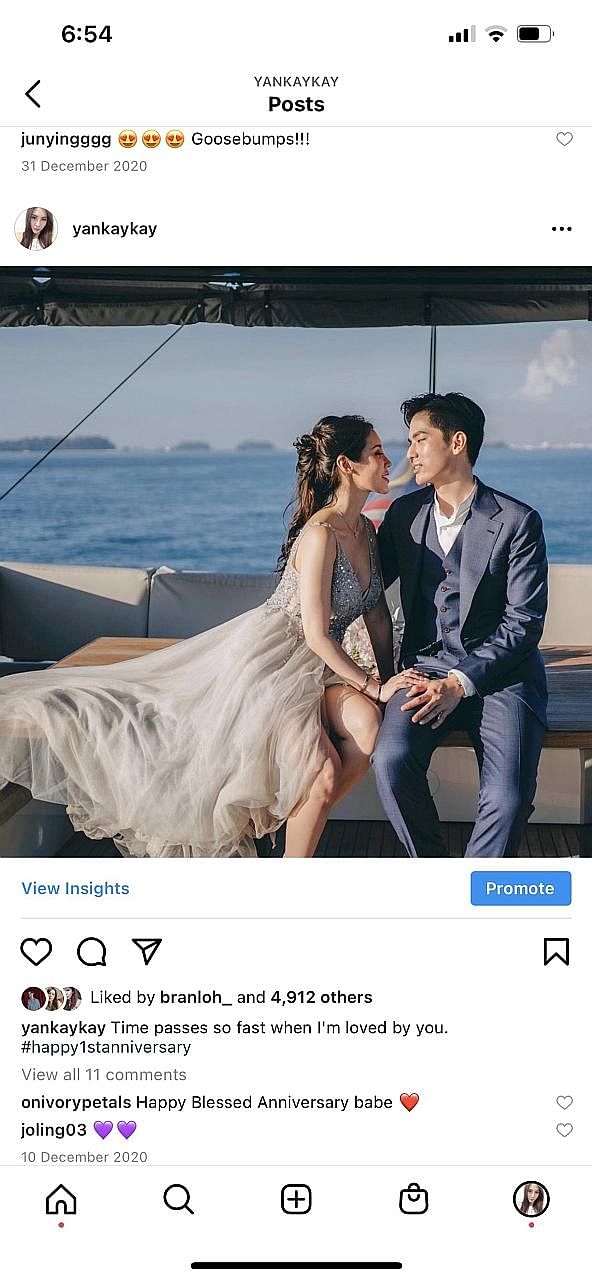 Influencer Yan Kay Kay, 39, married Mr Brandon Loh, 28, in 2019.