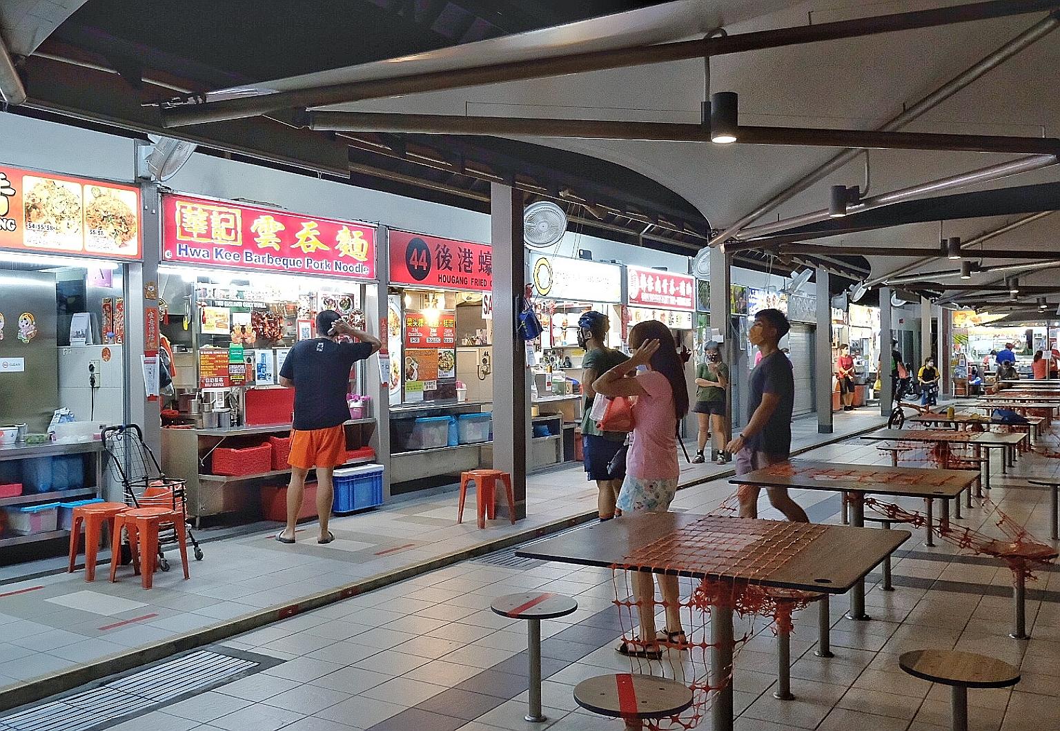The latest measures to help hawker centre and market stallholders come amid a ban on dining in during phase two (heightened alert), which began on Thursday and lasts until Aug 18.