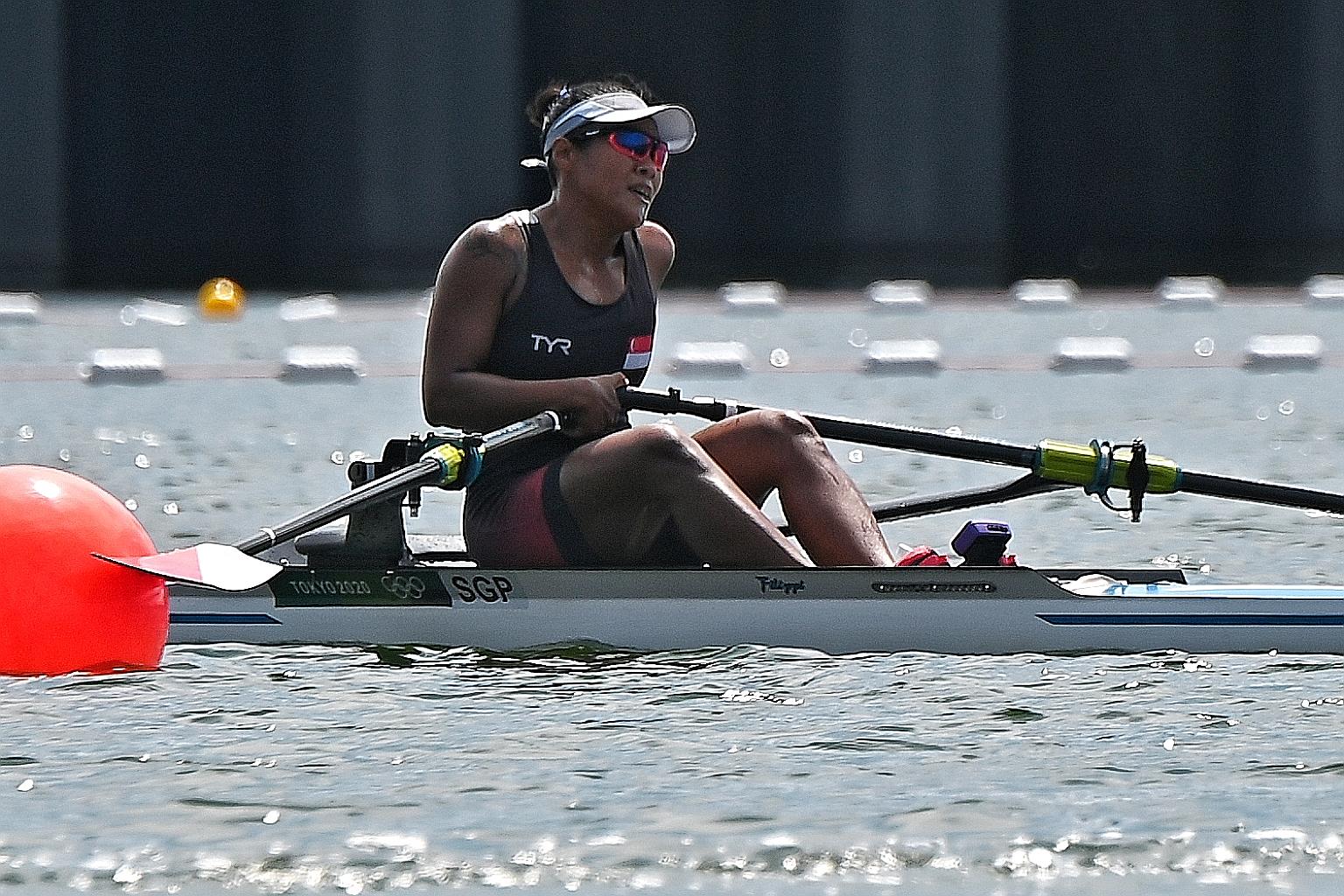 On her first day of action in Tokyo yesterday, there is a lesson in craziness for Singapore rower Joan Poh.